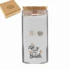 Gift box, oorstekers in flesje, schelp en zeester met kristal