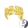 Gold plated ear cuff, bladeren