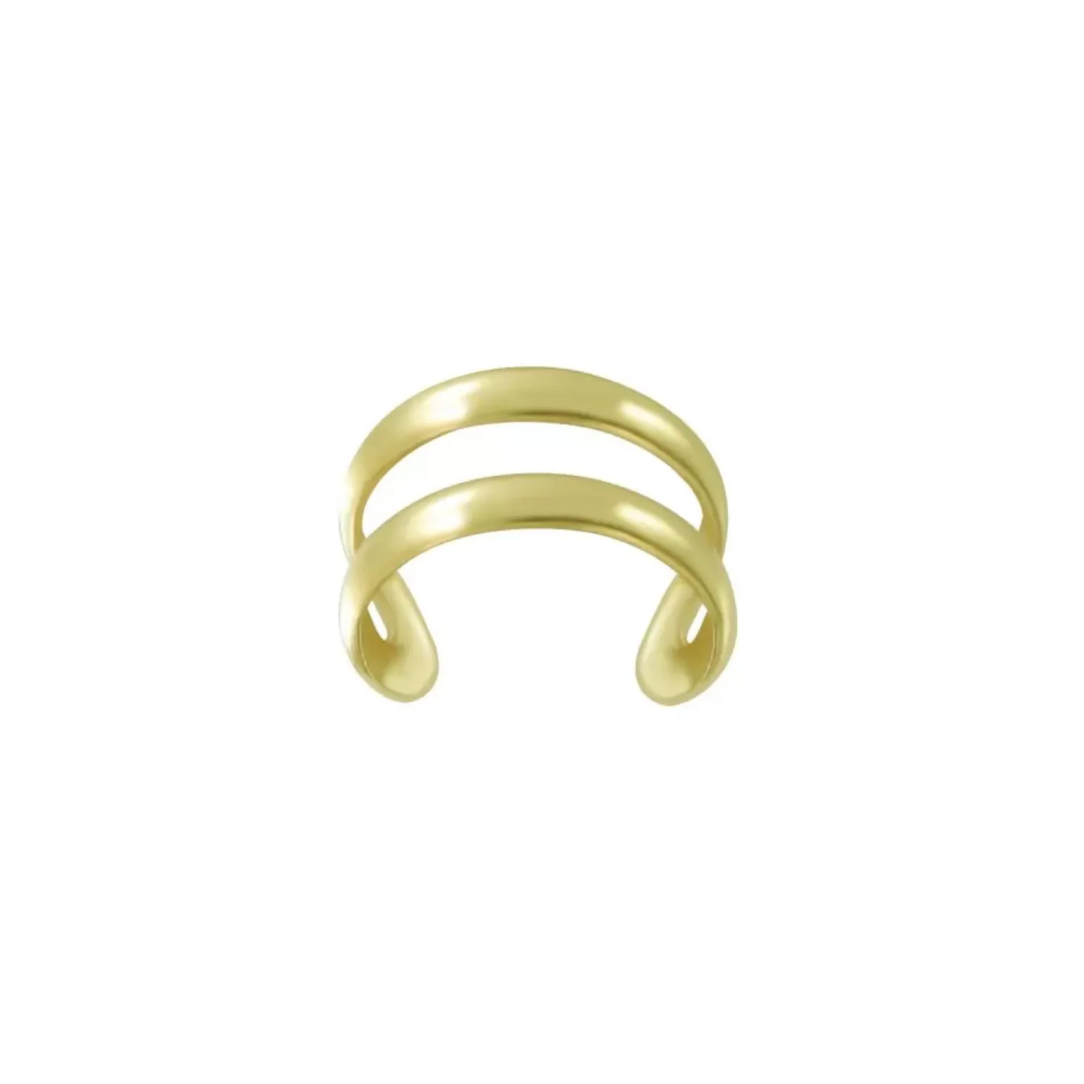 Gold plated ear cuff, dubbele band