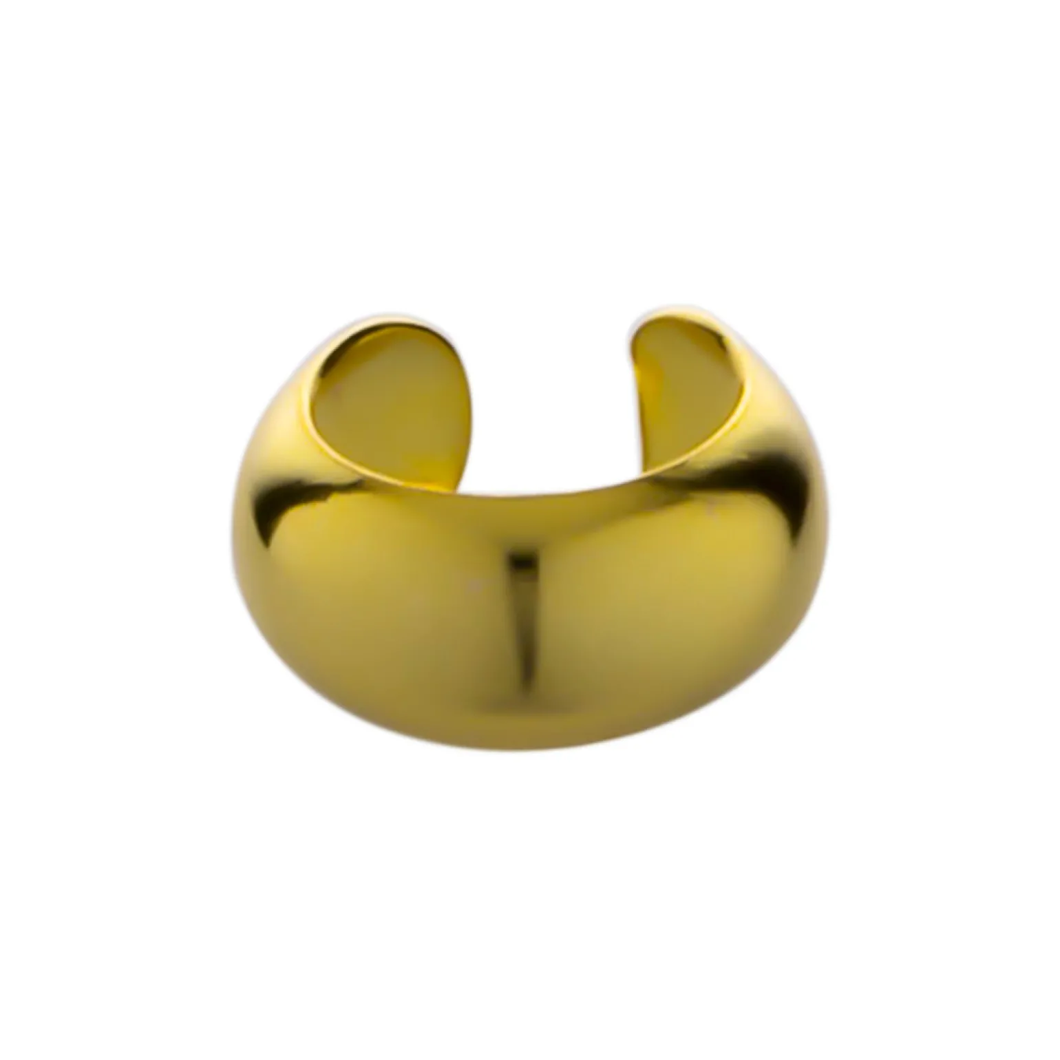 Gold plated ear cuff, gladde band