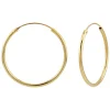 Gold plated oorringen, 34 mm