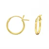 Gold plated oorringen, 12 mm