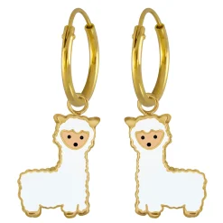 Gold plated oorringen, met alpaca