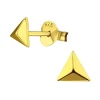Gold plated oorstekers, gelijkzijdige driehoek
