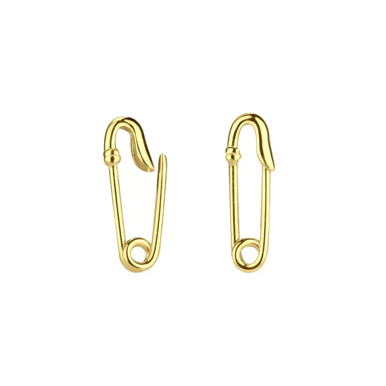 Gold plated veiligheidsspeld oorhangers