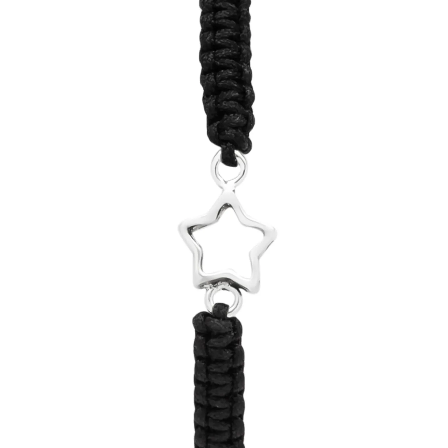Katoenen armband met open ster