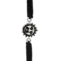 Katoenen armband met zilveren zon