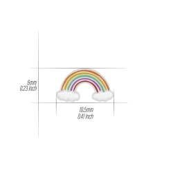 Kindersieraden, set ketting en oorstekers regenboog
