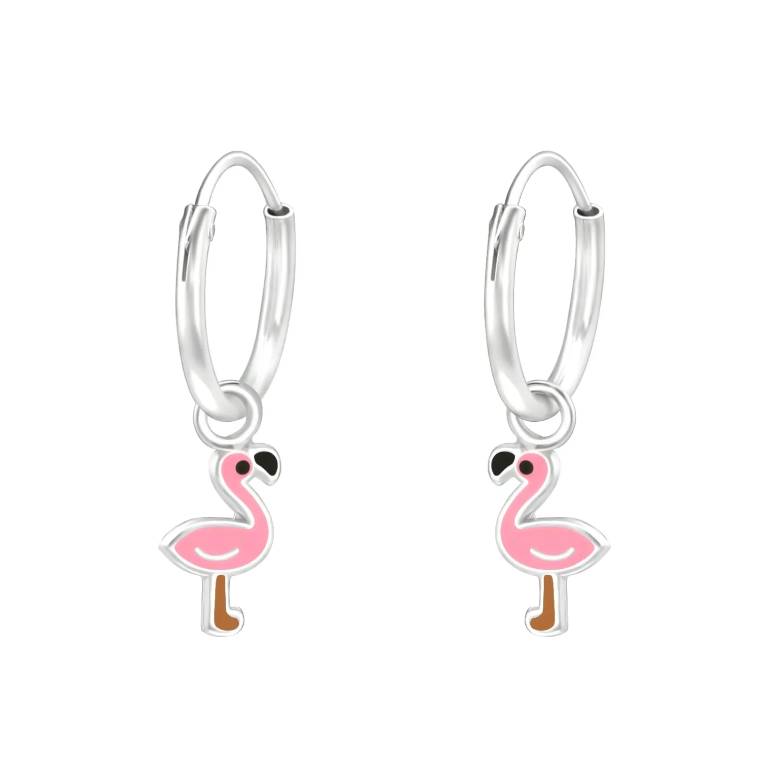 Oorringen met flamingo hanger