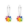 Oorringen met kleurige bloemen