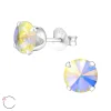 Oorsteker glimmend met kristallen van Swarovski