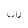 Rijk bewerkte zilveren Bali hoops, 14 mm