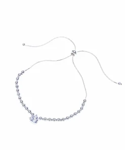 Verstelbare armband met bolletjes en kristal