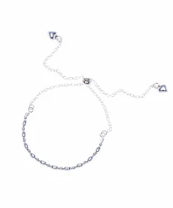Verstelbare armband met bolletjes en ovale kralen