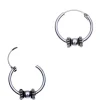 Zilveren Bali hoops, snoepje, 14 mm