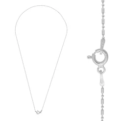 Zilveren basic ketting, ovale en ronde schakels
