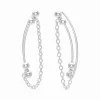 Zilveren ear climbers, bolletjes en ketting