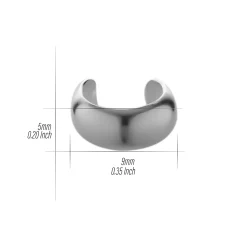 Zilveren ear cuff, gladde band
