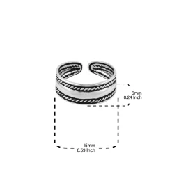 Zilveren earcuff, vlechtdetail