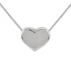 Zilveren ketting, glad hartje