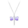 Zilveren ketting met hanger, libel