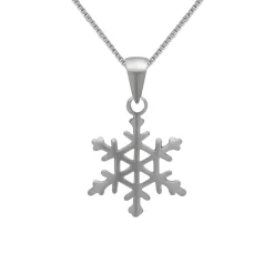 Zilveren ketting met hanger, ijskristal