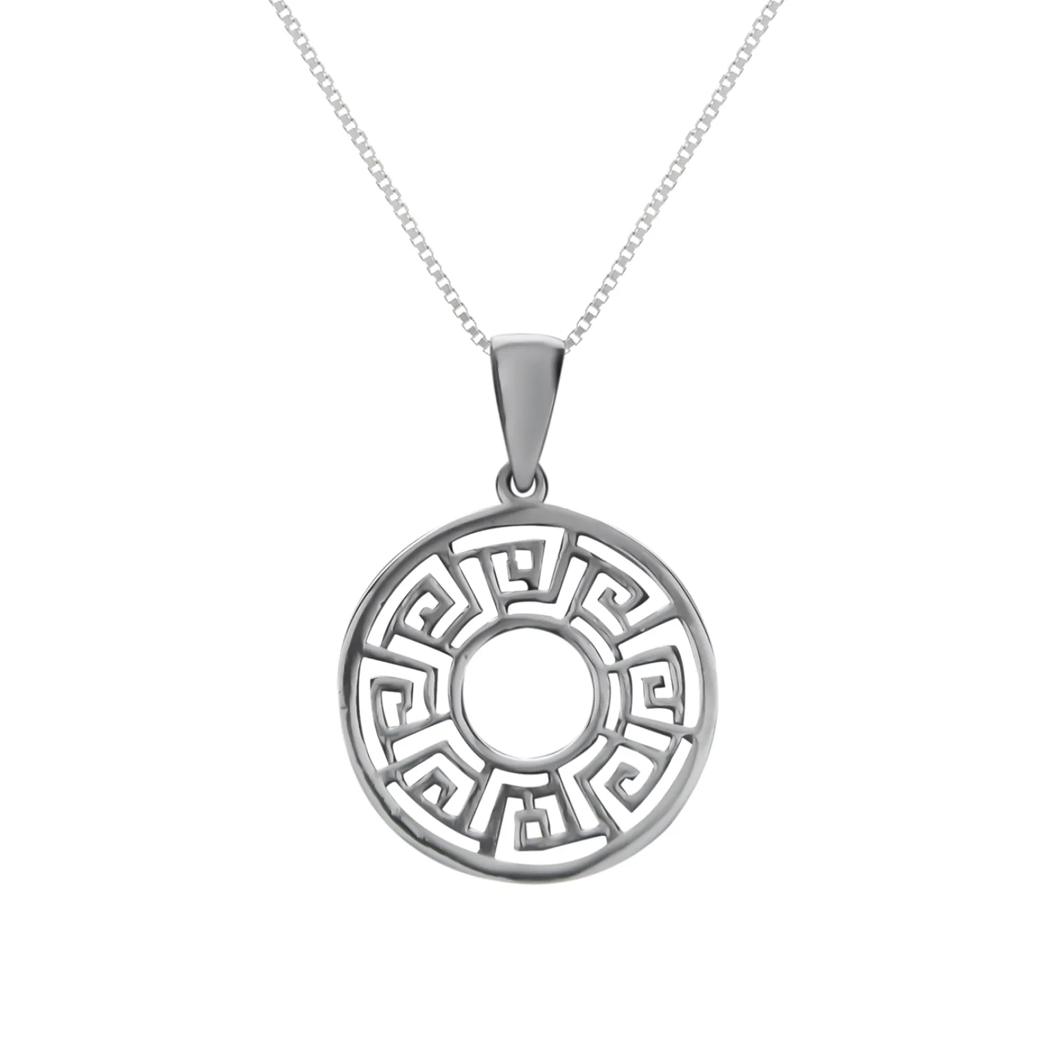 Zilveren ketting met zonnerad