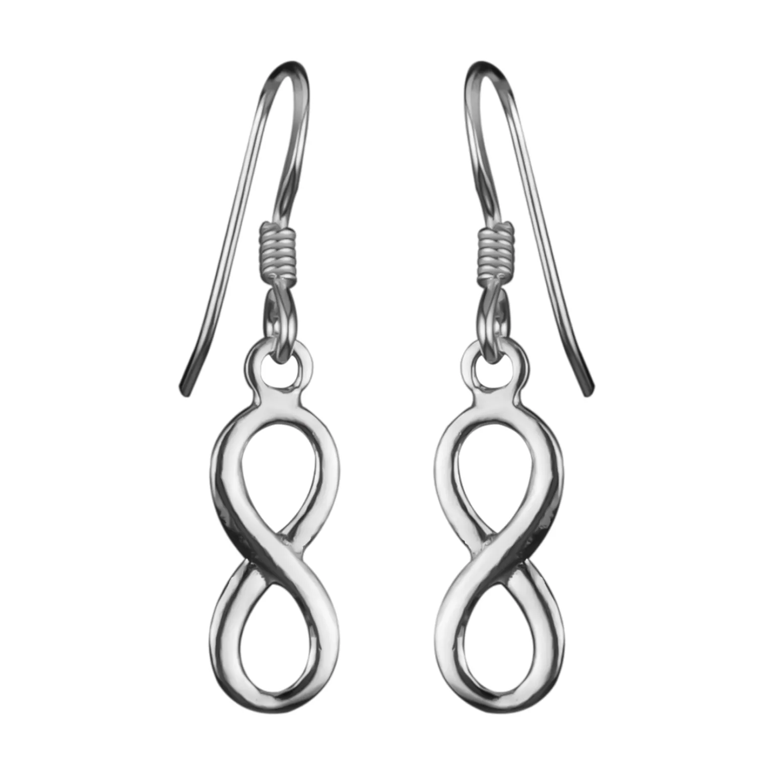 Zilveren oorhangers, infinity