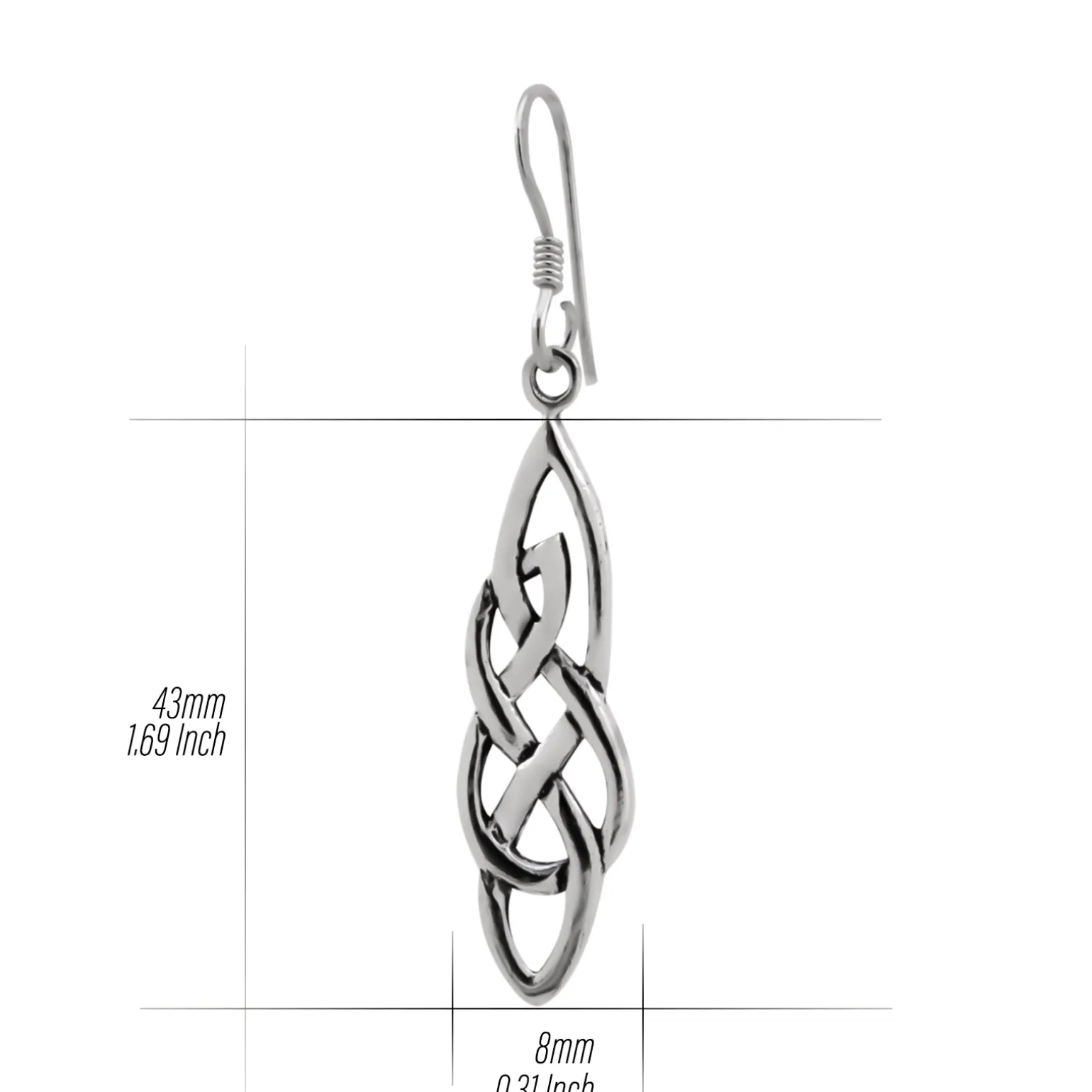 Zilveren oorhangers, Keltische knoop