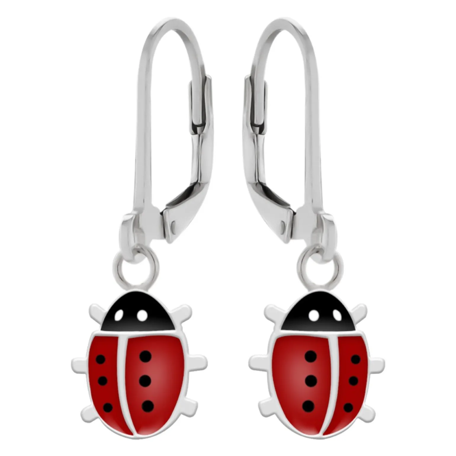 Zilveren oorhangers, lieveheersbeestje