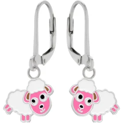 Zilveren oorhangers, schaapje