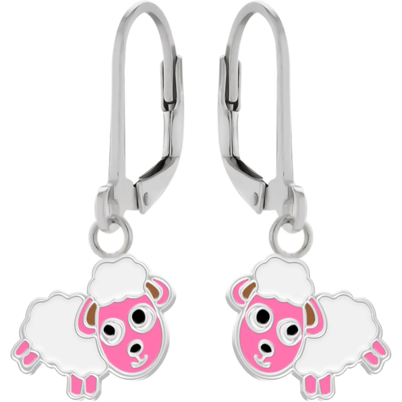Zilveren oorhangers, schaapje