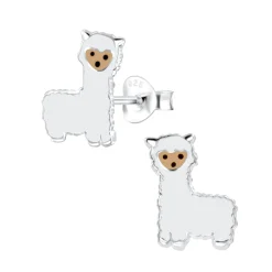 Zilveren oorstekers, alpaca