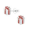 Zilveren oorstekers, cadeautje met glitters