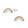 Zilveren oorstekers, regenboog