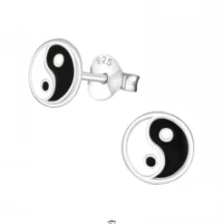 Zilveren oorstekers, yin en yang