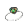 Zilveren teenring, Abalone hart