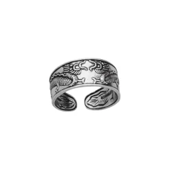 Zilveren teenring, Chinese draak