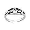 Zilveren teenring, sierlijke details